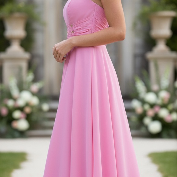 Bridesmaid or Prom Dress Pink Handmade in Vietnam size Medium - Picture 4 of 12